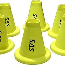 SAS SPORTS Cricket Batting Tee - Durable TPR Material | Cricket Cones for Exercise | Cricket Equipment Tee for Batting, Cricket Practice | Cricket Cones for Practice (Yellow, Pack of 6)-image-85