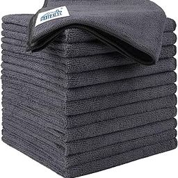 HOMEXCEL Microfiber Cleaning Cloth 12 Pack, 12.5 x 12.5 inch Microfiber Towels for Cars, Ultra Absorbent Car Washing Cloth, Lint Free Streak Free Cleaning Rags for Car, Kitchen, and Window (Grey)-image-95