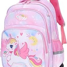 School Bags for Girls Kids Unicorn Bags for Girls School Bags on Wheel Detachable Wheel Stand Gift School Bag for Girls Primary-image-66