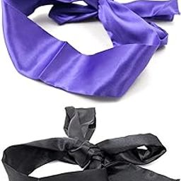 Satin Blindfold Eye Mask Band Blinder Sleeping Masks Sex Couple Games Love Tie (PACK OF 2)-30