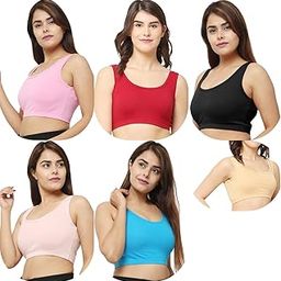 LIECRY Art Women Everyday Sports AirBra Non-Padded, Non-Wired Molded Sport Bra (Multicolor) Combo Design No Sports Bra ComboAB108 Any Random Color Will BE Send-picture-54