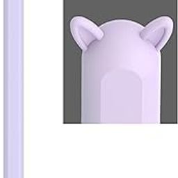 Cute Ear Case Silicone Skin Cover for Apple Pencil 2nd Generation, and Protective Nib Cover Accessories Compatible with iPad Pro 11 12.9 inch,Purple-16