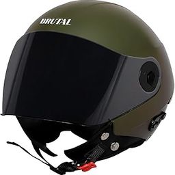 Steelbird SBH-64 Brutal Plus Reflector ISI Certified Open Face Helmet for Men and Women with Extra Smoke Visor-picture-13