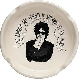 EK DO DHAI Bob Dylan Ashtray | Round in Shape | Classic Style | Ceremic Material | Light Weighted | Perfect for Gift & Occassion (Bob Dylan Ashtray)-image-46