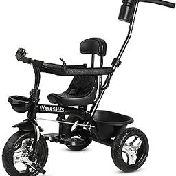 VYANA SALES Tricycles and Cycles for Kids Cycle for Baby with Parental Control for Kids ST 05 (Black)-image-24