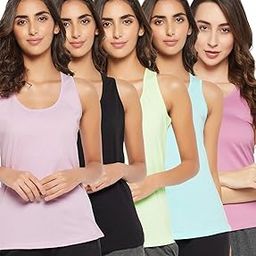 Women's Cotton Regular Fit Pack of 5 Camisole-image-6