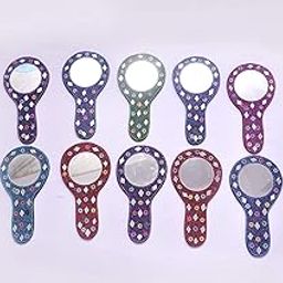The SLR Decorative Markup Mirror for Women | Wood Multicolor Decorative Hand Mirror for Women's & Girl's | Makeup Mirror for Ladies (10)-picture-19