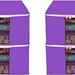 Shaping Fabric Garment Cover Non-Woven 90 GSM with Transparent Window & Double Metal Zipper – Pack of 4 | Dustproof Clothes Storage Bag for Sarees, Suits, Jackets, Shirts SCXLRL1582493517524148523696-image-6