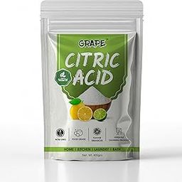 Grape Citric Acid Powder -Sour-Citric Acid Food Grade-Descaler Solution- for Cleaning- for Bath Bombs (400 GM)-17