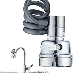 UrNeedsWorld 360° Rotating Spring Water Faucet Nozzle, Universal Tap Extender, 52mm Base, Tool-Free Installation-image-9
