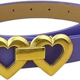 Women's Double Heart Buckle Belt | Chic Waist Seal for Jeans-image-42