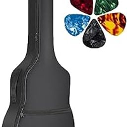 IMAGINEA 41 Inch Guitar Bag for Acoustic Guitar Gig Cover Bag with 5 Picks One Storage Pocket Guitar Case Adjustable Shoulder Strap Zippered Bags for Dust-Proof & Oxford Water-Resistant Soft Bag-image-66
