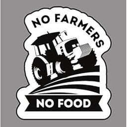 No Farmers no Food Stickers for Cars,(6x6 inch)-18