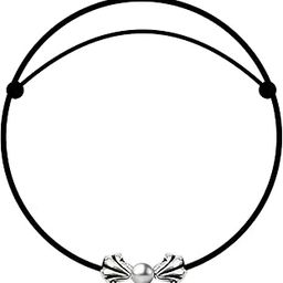 925 Sterling Silver Handmade Black Thread Nazariya Anklet for Girls & Women | Adjustable Thread Anklet | Paya | 925 Payal [Single Piece]-26