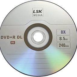 DVD+R DL Double Layer Logo 8X 8.5GB 240min Video – LSK Media Logo Top, 50 Pack in Spindle | Blank DVDs for Burning Video | DVD Discs Blank | Recordable DVDs-picture-29