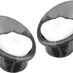 ANJWAR Plastic Tub Chairs/Arm Chairs/Chairs For Home, Living Room/Indoor And Outdoor Chairs With Complimentary Cushions Set Of 02 (Silver Black)-image-40
