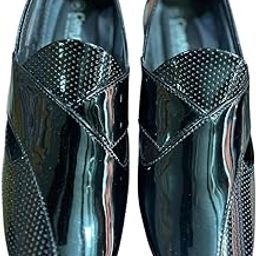 Men's Patent Nagra Loafer Shoes | Slip-On Casual & TPR Sole Fashion Footwear | Lightweight Breathable Synthetic Leather |-image-92