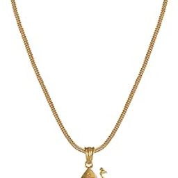 One Gram Micro Gold Plated Fashion Jewellery Traditional Muruga Dollar Pendant Chain for Women & Girls (24 inch)(DC-1141)-image-68