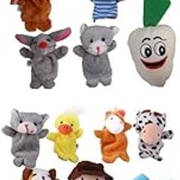 CALANDIS™ Farmer&Carrots+Old Macdonald Farm Finger Puppets Kids Favor Toys 18pcs | Toys for Baby-28