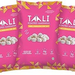Taali Roasted Makhana | 58 gm (Pack of 3) | Ghee Himalayan Pink Salt | 100% Vegatarian | Gluten Free, No Cholesterol, No Trans-Fat-image-99