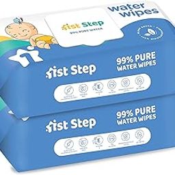 1st Step 99% Pure Water Baby Wipes with lid I Dermatologically Tested | Plant Based - 100% Biodegradable Wipes for Babies | Super Thick Polyester Free wet Wipes for Baby I Paraben Free with Aloevera & Calendula Extract | Alcohol Free Baby wipes |72 pcs/Pack - Pack of 2 Combo - 144 Wipes-12