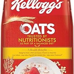Kellogg's Oats, Rolled Oats, High in Protein and Fibre, Low in Sodium, 400g Pack-image-1