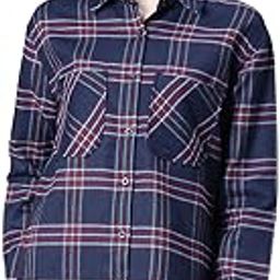 Women Brush Check Long Sleeve Collared Cotton Shirt-image-30