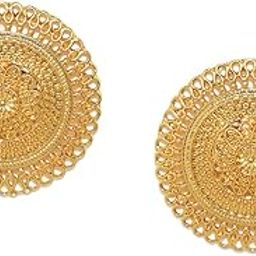 Splendid Gold Look Finely Detailed Stud Earring For Women-ZPFK9370-image-36