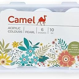 Camel Kokuyo Fabrica Acrylic Pearl Color - 10 ml Each, 6 Shades-10