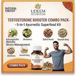 Udeem Ayurveda : Testosterone Booster Combo Pack – 5-in-1 Ayurvedic Superfood Kit (160gm)-image-36