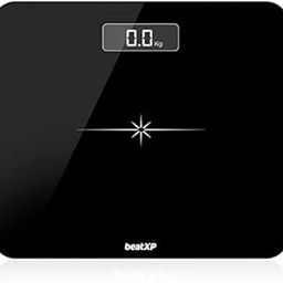 beatXP Actifit Flare Digital Weighing Scale With Backlit LCD Panel, Electronic Weight Machine For Body Weight With 5 Mm Thick Tempered Glass, Max Weight 180 Kg, (Black) 24 Month Warranty-image-24
