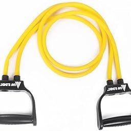 Raw Element Heavy-Duty Resistance Band – Foam Grip Tube Exerciser for Men & Women, Strength Training, Stretching, Home Gym (Yellow)-image-16