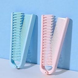 2 in 1 Hair Comb Brush Plastic Portable Travel Folding Anti-Static Double Headed Massage Pocket Combs for Unisex Adult and Kids (Multicolor) (Pack Of 1)-image-68