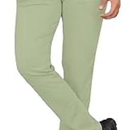 Men's Slim Fit Mid-Rise Formal Trousers with Lycra Blend | Solid Pattern and Button Closure | Perfect for Office, Business, and Everyday Wear-picture-20