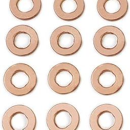 Cardoctor F00VC17503 12pcs Copper Shim Clip Washer Nozzle Copper Washer Gasket for Common Rail Injector Diesel Fuel Pump (F00VC17503, 12)-image-20