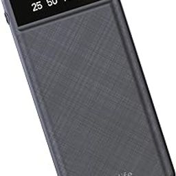 One Life 10,000mAh Ultra Slim 12W Power Bank with Fast Charging, USB-A Output Port & Dual Input Ports – Portable External Battery Pack with LED Indicator (Black)-3