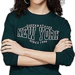 by Lifestyle Women Cotton Regular Fit Solid Sweatshirt-image-4