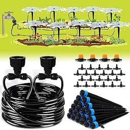GERM 2023 Garden Watering System，Drip Irrigation Kits for Plants，DIY Micro Drip Irrigation System，Saving Water Automatic Watering Kits（91.8FT Black ）-image-46