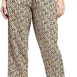 Women pyjama pure cotton checked relaxed fit loungepant nightpant with side pocket and adjustable waist-image-75