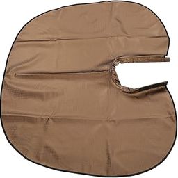 Makeup Cape, Adjustable PU Leather Hair Dye Cape Waterproof Soft Portable for Home Salon for Adult (Brown)-image-37