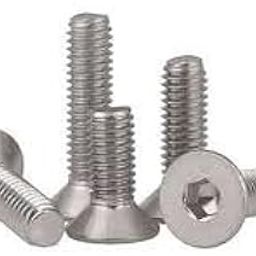 GK MART 3mm x 6mm (0.6 cm) length Stainless Steel 202 grade Counter sunk CSK Flat Allen Head Hex Socket Screws - 5 Nos-image-58