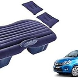 RKPSP Blue Car Bed Mattress for Rest,Travel, Car Back Seat Air Inflation Bed Universal Air Couch with Two Air Pillows, Car Air Pump and 1 Repair Kit for Celerio Universal for All Models-image-26