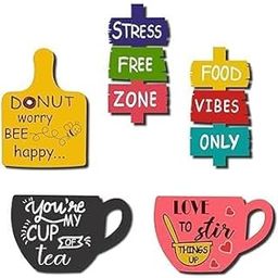 Fridge Magnet Printed MDF Wooden Tea Food Quotes Funny & Intellectual Magnetic Sticker (Magnet-101)-image-35