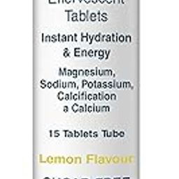 SALINE Electrolyte Effervescent Tablets | With Magnesium, Sodium, Potassium, Chloride & Calcium | Instant Hydration & Energy | 15 Tablets Tube | Lemon Flavour | Sugar-Free (1)-image-1