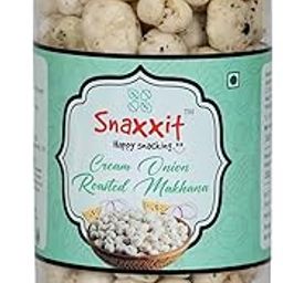 Snaxxit Cream Onion Roasted Makhana, Gluten Free, Zero Cholesterol (80 GMS)-image-42