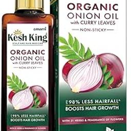 Kesh King Organic Onion Oil With Curry Leaves Reduces Hair Fall Upto 98% and Boosts Hair Growth | Non-Sticky Formula | Fragrance of Flowers | Goodness of Onion, Curry Leaves, Amla & Bhringraj - 100ml-image-57
