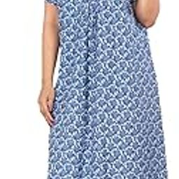 Brand Cotton Nighty for Women — Floral Printed Stylish Night Gown, Comfortable Sleepwear Long Nightwear, Maxi- Free Size (Size - M to XXL-44)-image-50