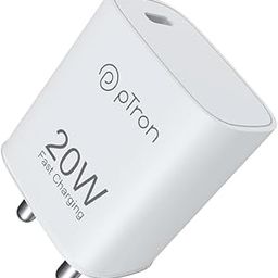 pTron 20W Type C Mobile Charger, Fast Charging Compatible for iPhone 14/13/12/11/X/8 & Other Type C Enabled Devices, 20W PD Charger, Single Port, Power Delivery Compatible Adapter, Volta FC18 (White)-15