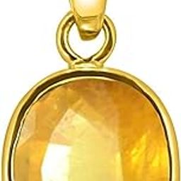 Certified 5.00 Carat Natural Unheated Untreated Ceylone Pendant/Locket Yellow Sapphire (Pukhraj Stone) Gemstone by Lab Certified(Top AAA+) Quality for Men and Women-image-45