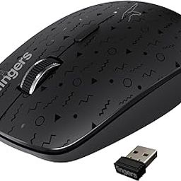 FINGERS TrendyGrip Wireless Mouse with Abstract Prints (2.4 GHz Wireless, Advanced Optical Technology with USB Receiver, DVR Compatible, Power Save Mode, Built-in Switch, Plug-n-Play)-20
